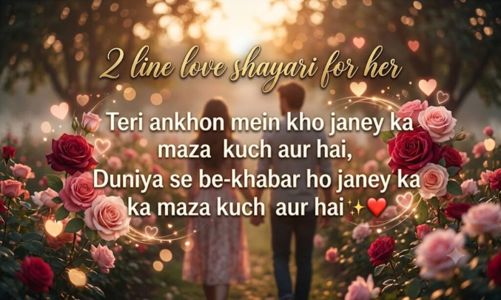 2 line love shayari for her