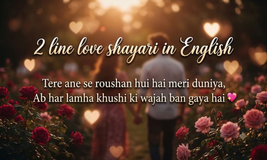 2 line love shayari in English